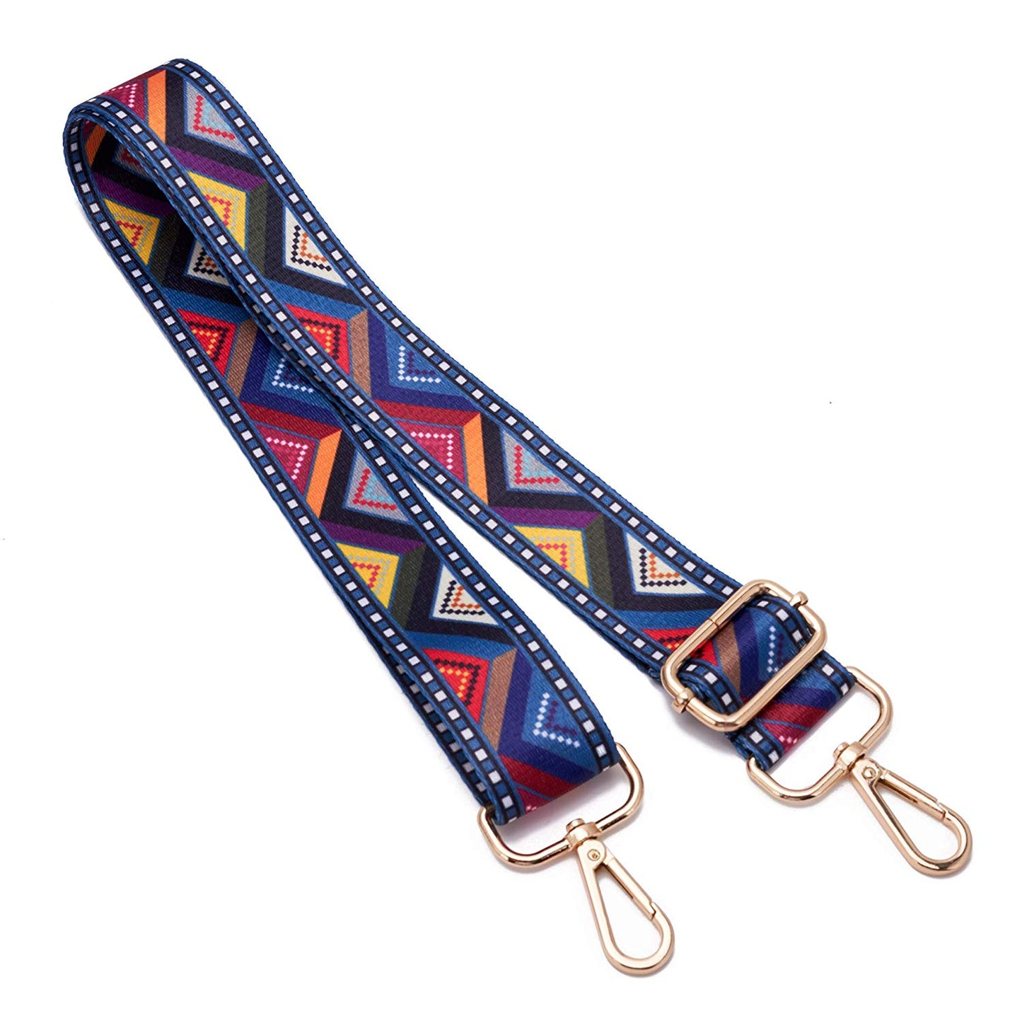 Wide Shoulder Strap Adjustable Replacement Belt Guitar Style Crossbody Bag Handbag Strap Multicolor Canvas Straps（Wide:1.4in，Long:49.2in）