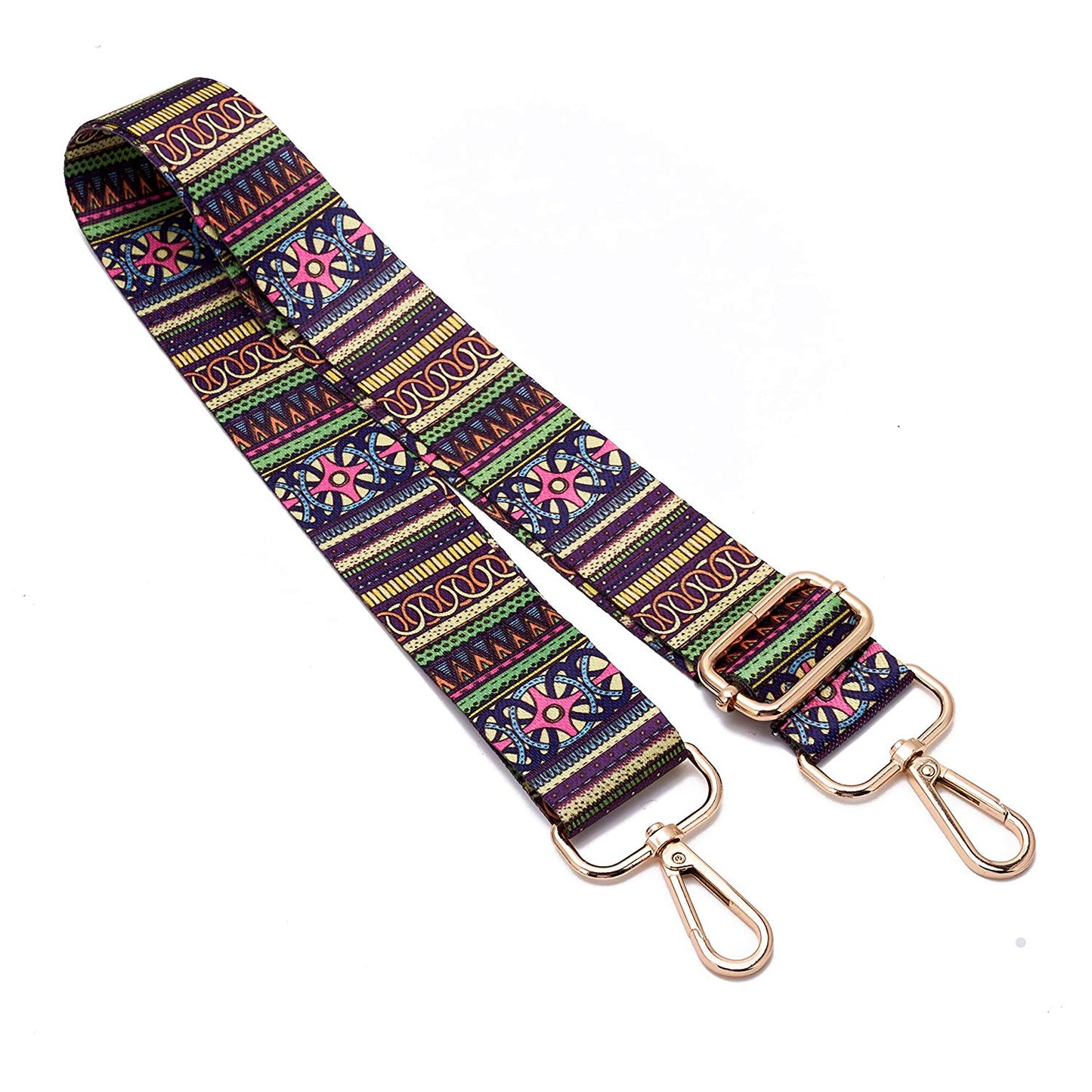 Wide Shoulder Strap Adjustable Replacement Belt Guitar Style Crossbody Bag Handbag Strap Multicolor Canvas Straps（Wide:1.4in，Long:49.2in） (Rhombus)