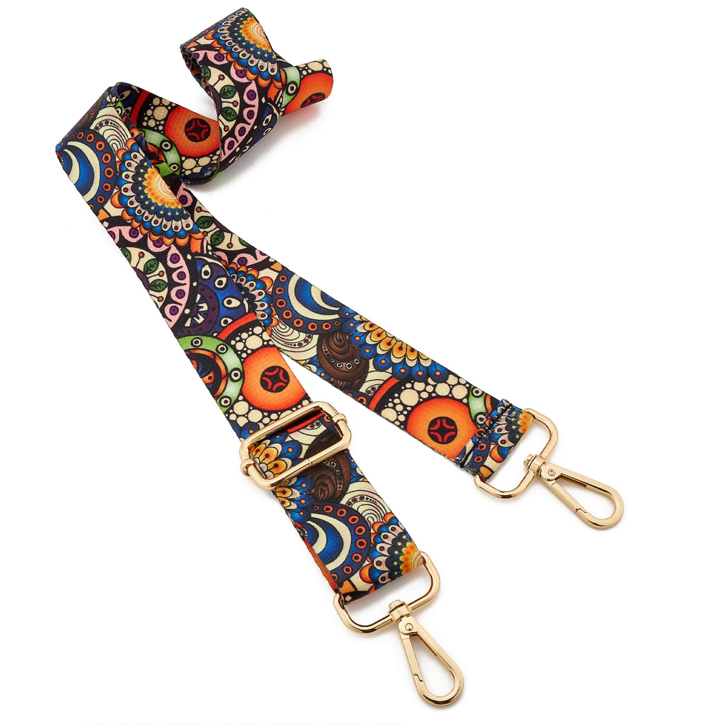 Wide Shoulder Strap Adjustable Replacement Belt Guitar Style Crossbody Bag Handbag Strap Multicolor Canvas Straps（Wide:1.4in，Long:49.2in）